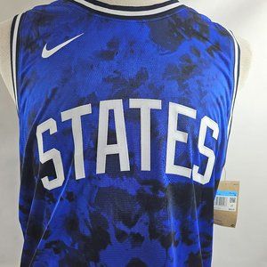 Nike x USA Soccer Dri-Fit Basketball Jersey sz Men's Medium Black Blue NEW